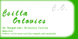 csilla orlovics business card